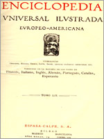 Титульный лист испанской энциклопедии «Enciclopedia Universal Ilustrada Europeo-Americana» 1928 года издания