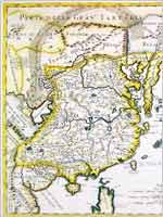 Карта Китая 1682 года Джакомо Кантелли и Джованни Джакомо ди Росси