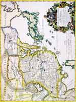 Карта Китая Джакомо Кантелли 1682 г.