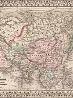 Карта геополитического деления Азии, 1871 г.
