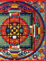 Свастика и коловрат на тибетской мандале