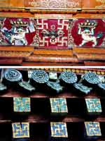 Свастика внутри тибетского храма