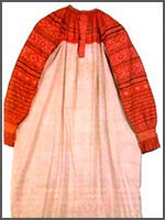 Праздничная женская рубаха. 19 век. Юхнов уезд, Смоленская губерния