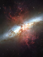 Спиральная Галактика M82 (фото Хаббла)