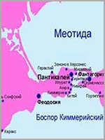 Карта Таманского полуострова в античности