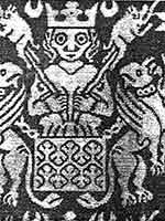 «Вознесение Александра Македонского». Антепедиум (фронтальное покрывало на алтаре), 13 в., Бассум, Германия