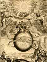 Афанастй Кирхер. Обложка «Musurgia universalis» (1650 г.)