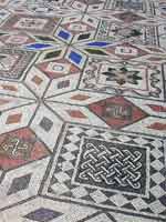 Мозаичный пол на «римской» вилле Де Клуния (de Clunia, Burgos, Castilla y Leon), север Испании