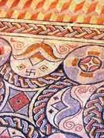Мозаичный пол на «римской» вилле Де Матерна (de Materna, Carranque, Toledo), центральная Испания (деталь)