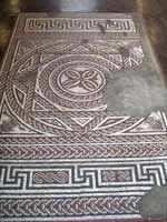 Мозаика на «римской» вилле в Дорчестере, графство Оксфордшир, юг Англии (Dorchester, Oxfordshire)