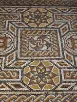 Мозаика на «римской» вилле в Вудчестере, графство Глостершир, юго-запад Англии (Woodchester, Gloucestershire)