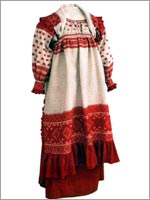 Женский свадебный наряд 1870-1880 гг. Вологодская губ., Сольвычегодский уезд