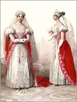 Фрейлины великих княгинь. Альбом «Придворных дамских нарядов», 1834 г.