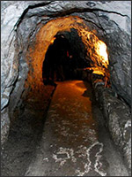 В Кунгурской пещере есть остатки туннелей