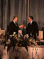 Шах Ирана Мохаммед Реза и президент США Джимми Картер, Тегеран, 31.12. 1977 г.