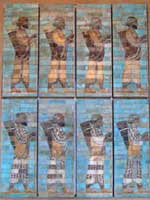 Изображение «бессмертных» на керамической плитки во дворце Дария в Сузах