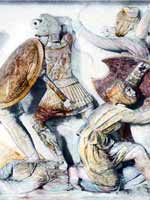 Изображение перса на саркофаге Александра Македонского