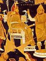Дарий Великий на греческой вазе. Цветной вариант