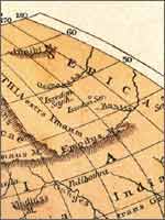 Исседон Серика (Issedon serica) на карте мира Птолемея